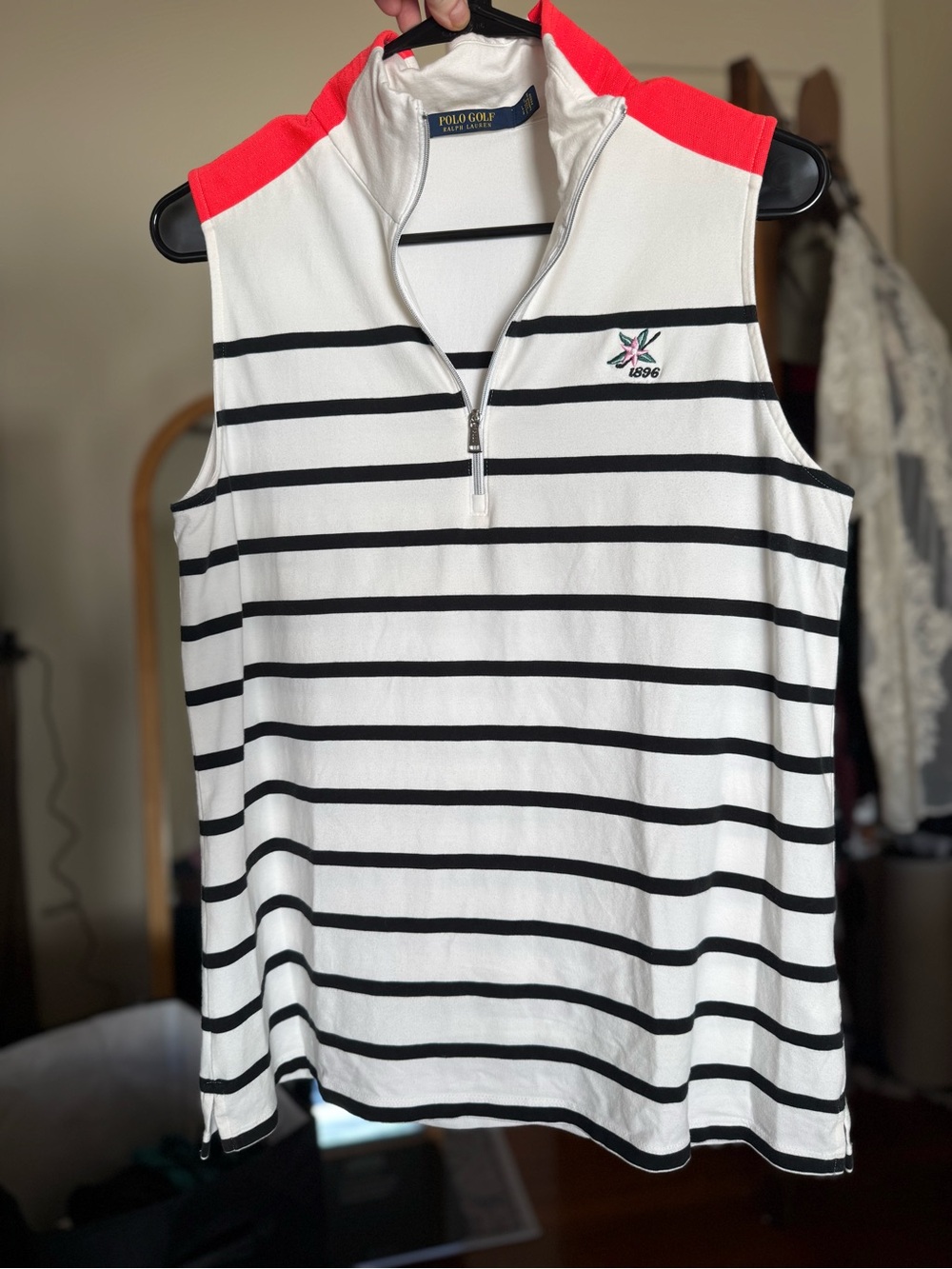 Ralph Lauren Polo Golf sleeveless striped polo / large